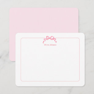 Tarjeta De Agradecimiento Niños con arco rosado