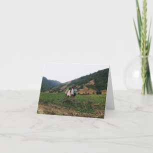 Tarjeta De Agradecimiento Niños de granja filipinos