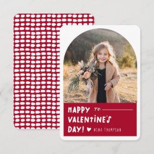 Tarjeta De Agradecimiento Niños del Boho Arch Foto El día de San Valentín de