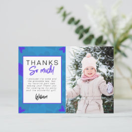 Tarjeta De Agradecimiento Niños desgarradores Foto Fiesta de cumpleaños Grac