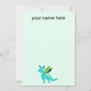 Tarjeta De Agradecimiento Niños Dragones Notecards personalizados