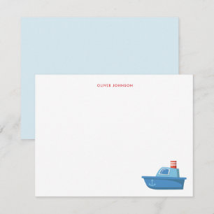 Tarjeta De Agradecimiento Niños en un barco lindo gracias