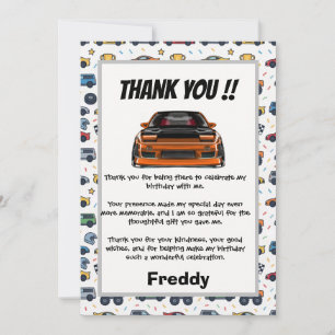 Tarjeta De Agradecimiento Nissan Silvia S-Chassis 240sx especificaciones de 
