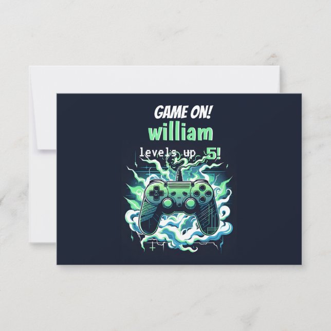 Tarjeta De Agradecimiento nivel de juego de niños geniales hasta los 5 años (Anverso)