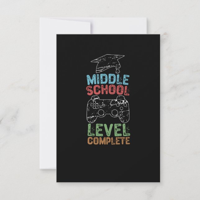 Tarjeta De Agradecimiento Nivel medio escolar completado (Anverso)