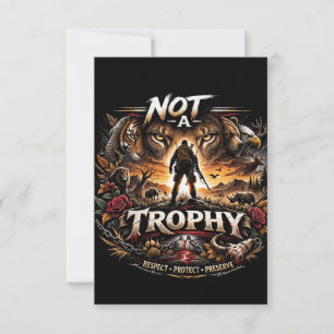 Tarjeta De Agradecimiento No a la Trofeo