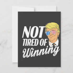 Tarjeta De Agradecimiento No cansado de ganar Trump Maga día de inauguración