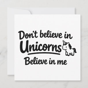 Tarjeta De Agradecimiento No creas en Unicornios - Cree en mí