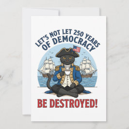 Tarjeta De Agradecimiento No dejemos que 250 años de democracia 4 de julio