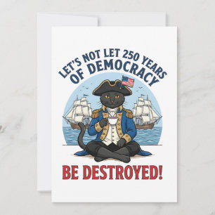 Tarjeta De Agradecimiento No dejemos que 250 años de democracia 4 de julio