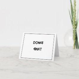 Tarjeta De Agradecimiento NO DEJEN DE HACERLO EN blanco
