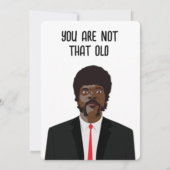 Tarjeta De Agradecimiento No Eres Tan Viejo Cumpleaños Gracioso (Anverso)