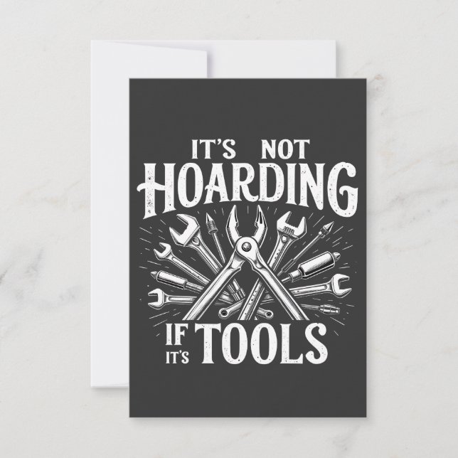 Tarjeta De Agradecimiento No es acaparamiento si es manual mecánico de herra (Anverso)