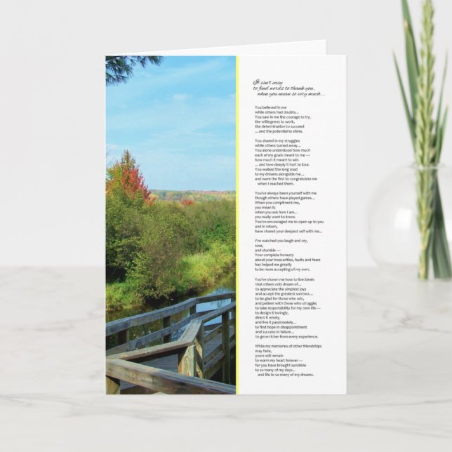 Tarjeta De Agradecimiento No es fácil agradecerte... (Anverso)