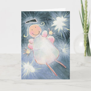 Tarjeta De Agradecimiento "No es usted que un ángel" le agradece cardar