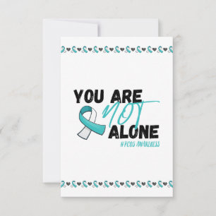 Tarjeta De Agradecimiento No está solo con la conciencia de la cinta Verde a