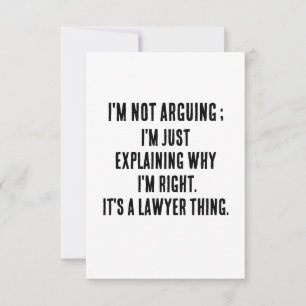 Tarjeta De Agradecimiento No estoy discutiendo; sólo estoy explicando por qu