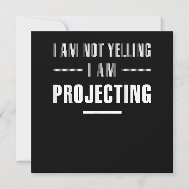 Tarjeta De Agradecimiento No Estoy Gritando Que Proyecte Un Regalo De Spian  (Anverso)