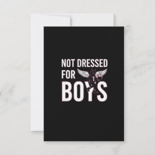 Tarjeta De Agradecimiento No Estoy Vestida para Chicos - Diseño Divertido y