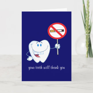 Tarjeta De Agradecimiento No Fumar - Tus Dientes Te Agradecerán