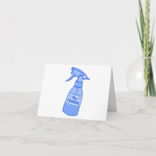 Tarjeta De Agradecimiento No, Gracias. Botella de Spray Humor Sassy