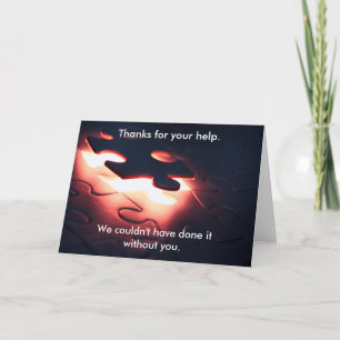 Tarjeta De Agradecimiento No habríamos podido hacerlo sin usted