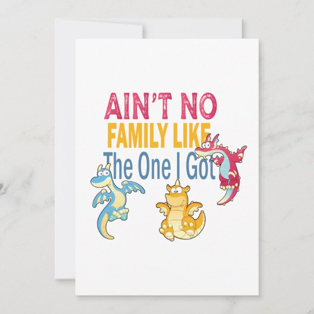 Tarjeta De Agradecimiento No hay familia como la que tengo (Anverso)