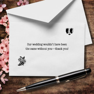 Tarjeta De Agradecimiento No hubiera sido lo mismo sin tu Boda