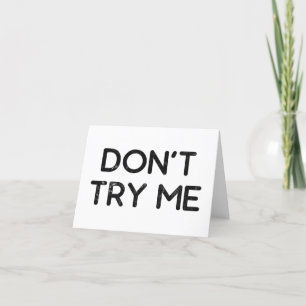 Tarjeta De Agradecimiento No me intentes papel de tejido