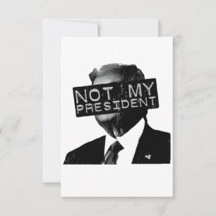Tarjeta De Agradecimiento No mi presidente contra Trump Inaguración liberal