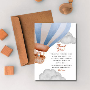 Tarjeta De Agradecimiento no podemos esperar Boy cub baby shower