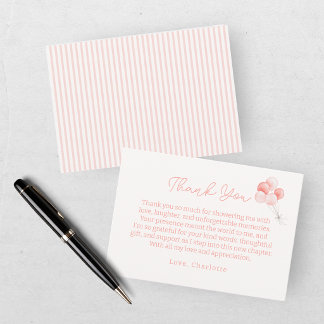 Tarjeta De Agradecimiento No Podemos Esperar Niña Baby Shower Rifa de Pañale