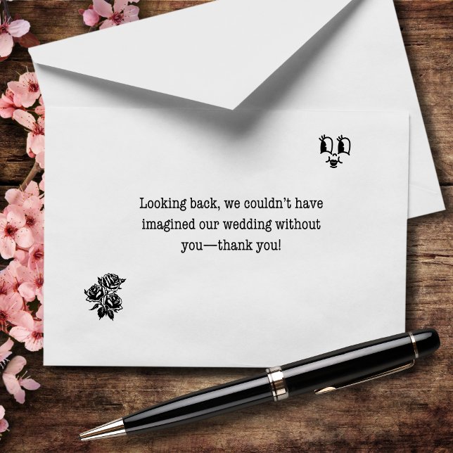 Tarjeta De Agradecimiento No podría haber imaginado a nuestro Boda sin ti (Subido por el creador)