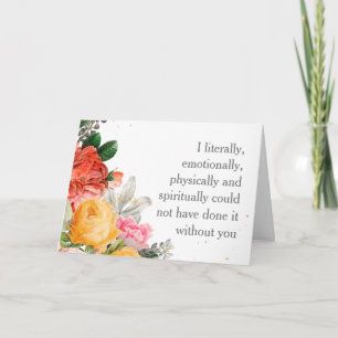 Tarjeta De Agradecimiento No podría haberlo hecho sin ti