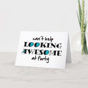 Tarjeta De Agradecimiento No puedo evitar mirar a los 40