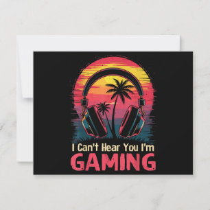 Tarjeta De Agradecimiento No puedo oírte Estoy jugando videojuegos Videojueg