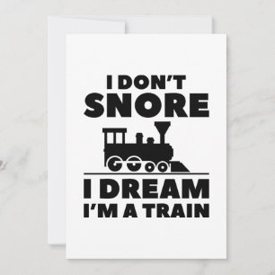 Tarjeta De Agradecimiento No ronco sueño que soy un tren