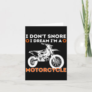 Tarjeta De Agradecimiento No ronco sueño que soy una motocicleta - Sno diver