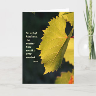 Tarjeta De Agradecimiento No se pierde ningún acto de la amabilidad nunca