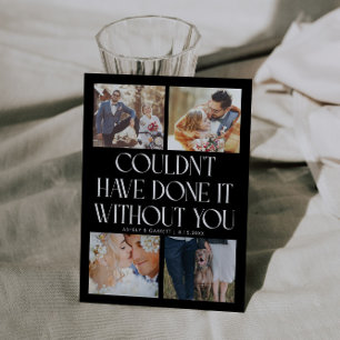 Tarjeta De Agradecimiento No Sin Ti Boda 4-Foto Negro