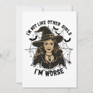 Tarjeta De Agradecimiento No soy como otros Chicas, soy la peor bruja de Hal