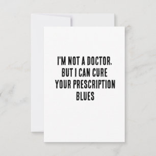Tarjeta De Agradecimiento No soy médica, pero puedo curar su receta