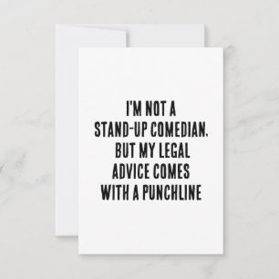 Tarjeta De Agradecimiento No soy un comediante de stand-up, pero mi consejo