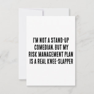 Tarjeta De Agradecimiento No soy un comediante de stand-up, pero mi gestor d