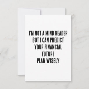 Tarjeta De Agradecimiento No soy un lector de la mente, pero puedo predecir 