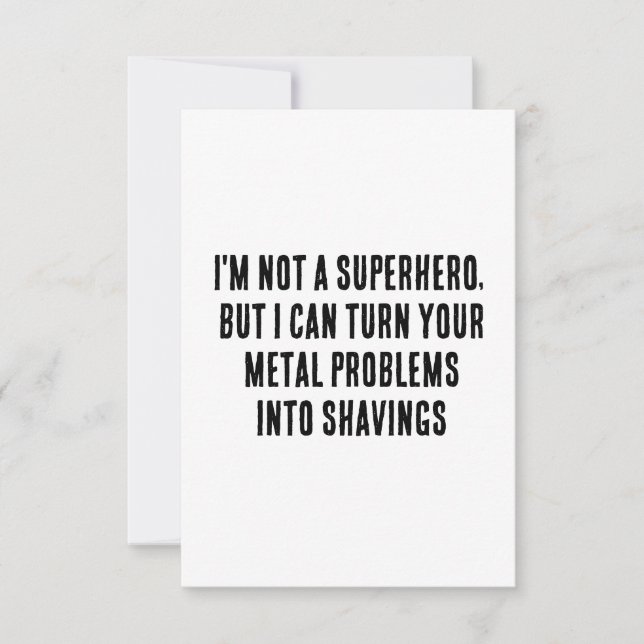 Tarjeta De Agradecimiento No soy un superhéroe, pero puedo convertir tu pro  (Anverso)