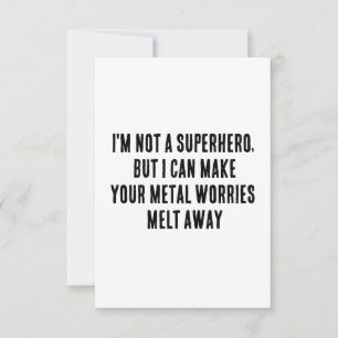 Tarjeta De Agradecimiento No soy un superhéroe, pero puedo hacer tu trabajo
