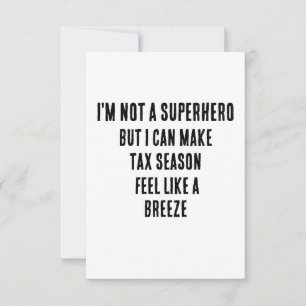 Tarjeta De Agradecimiento No soy una superheroína, pero puedo pagar la tempo