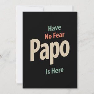 Tarjeta De Agradecimiento No tengas miedo de que Papo esté aquí   Regalo de 