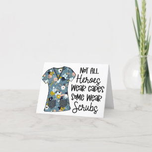 Tarjeta De Agradecimiento No Todos Los Héroes Llevan Cápsulas Florales